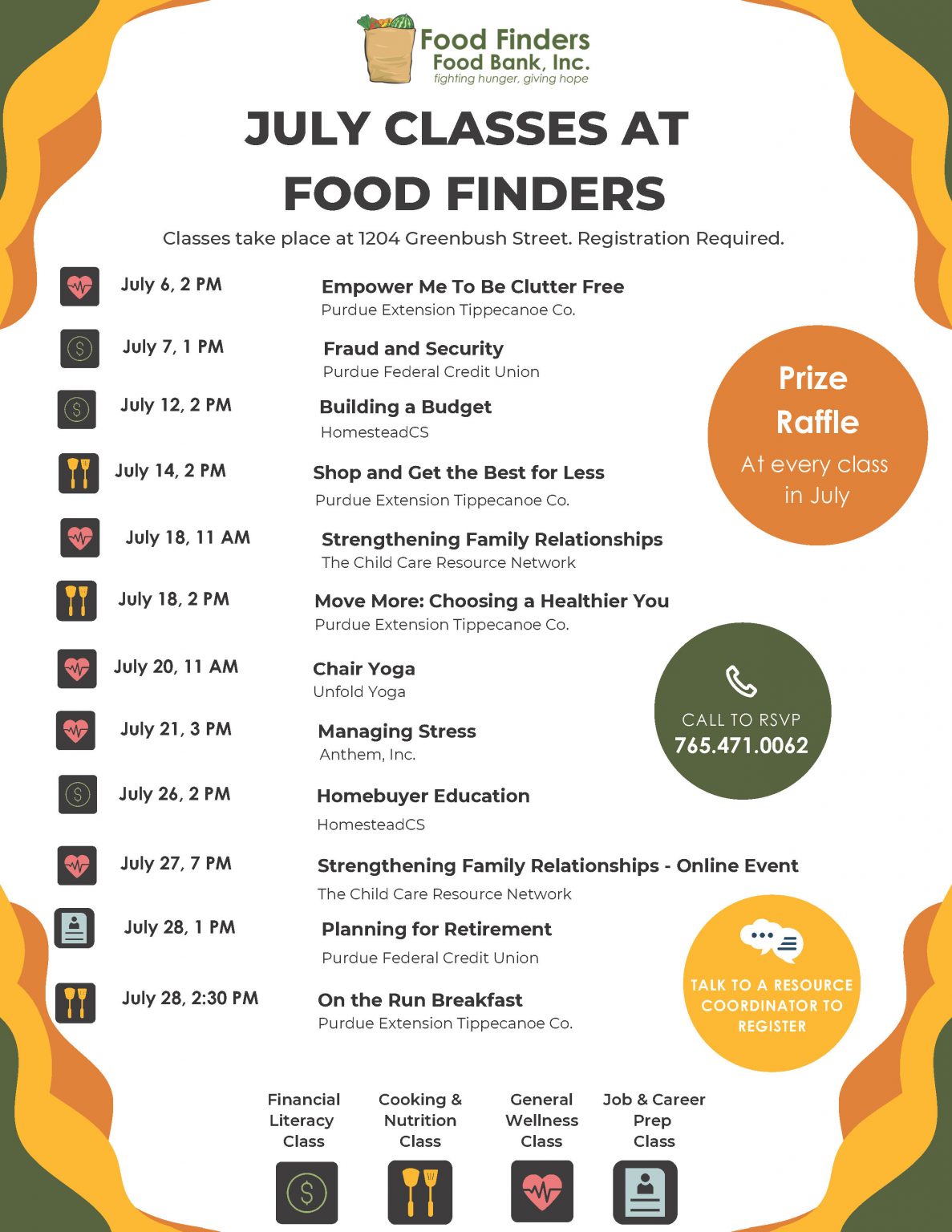 Food Finders July Classes 2022 Education Classes